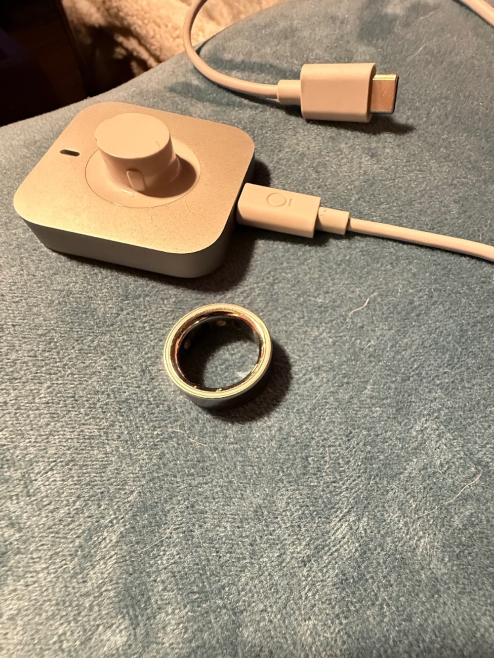 Oura Ring 4 Size 7 Brushed Silver with Charger